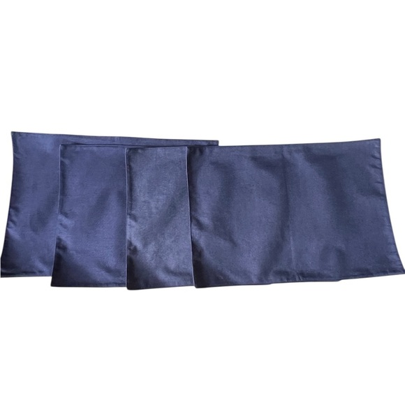 Unbranded Set of 4 Navy Blue Linen Placemats - Picture 2 of 2